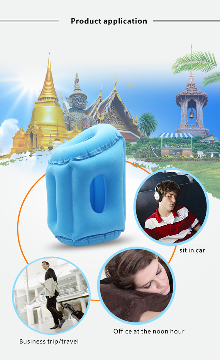 Inflatable travel flocking sleeping pillow DFT-309 (8).JPG