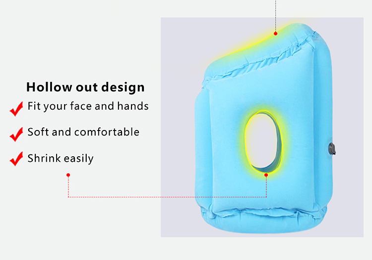 Inflatable travel flocking sleeping pillow DFT-309 (7).JPG